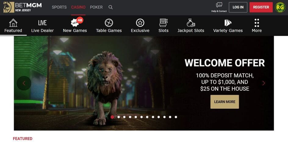 BetMGM Casino Screenshot 1