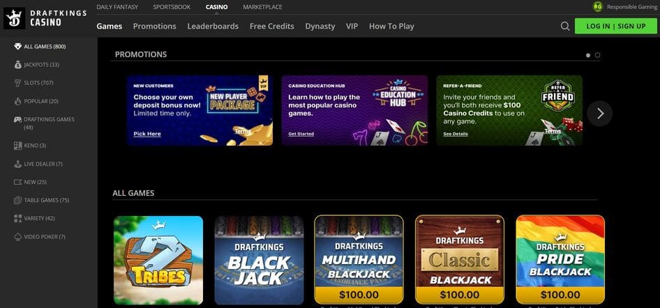 DraftKings Casino Screenshot 1