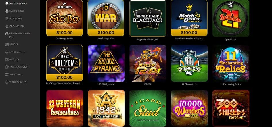 DraftKings Casino Screenshot 3