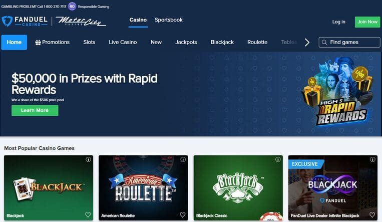 Fanduel Casino Screenshot 1