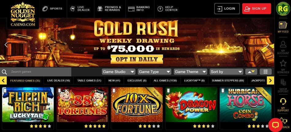 Golden Nugget Casino Screenshot 1