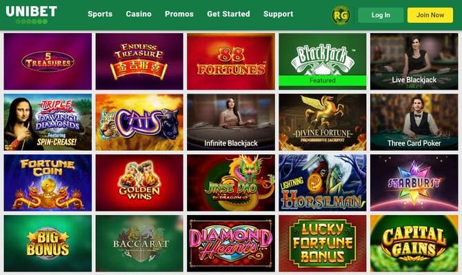 Unibet Casino Screenshot 2