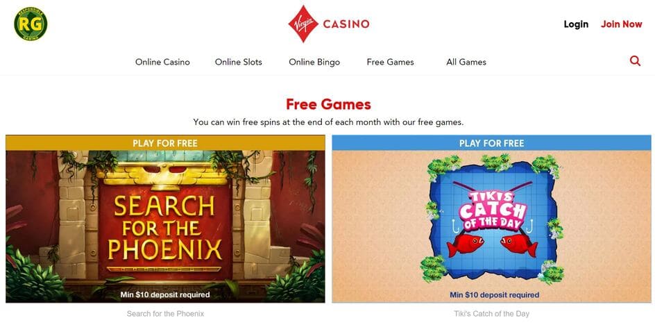 Virgin Casino Screenshot 3