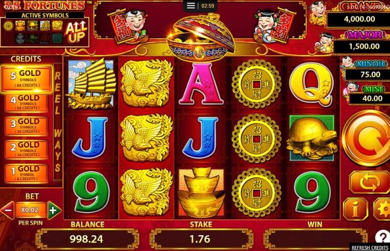 fortunes 88 slot machine